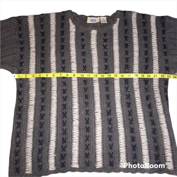 Vintage Pasta 50% Mohair Sweater Sz L Pullover Crew Neck Warm Cozy - Picture 6 of 9